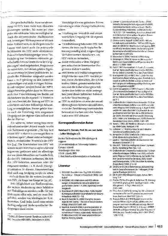 Vorschauseite 6: HIV-Infektion - Grenzen der Präventionskonzepte