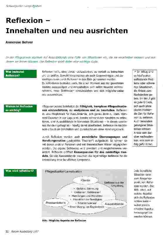 Vorschauseite 1: Reflexion - Innehalten und neu ausrichten