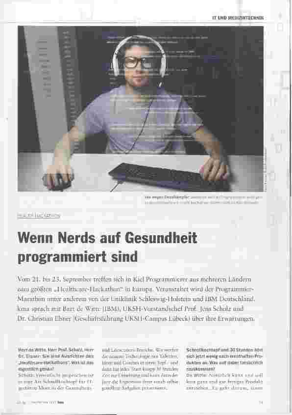 Vorschauseite 1: Wenn Nerds auf Gesundheit programmiert sind