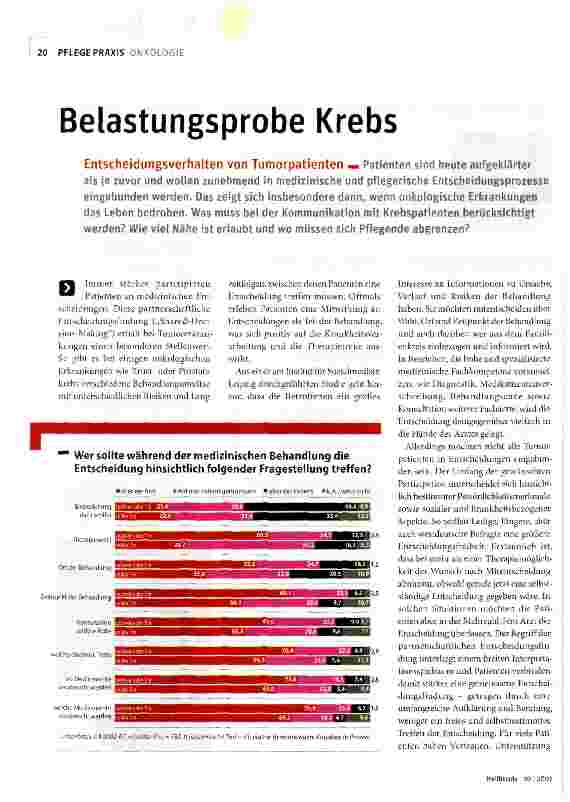 Vorschauseite 1: Belastungsprobe Krebs