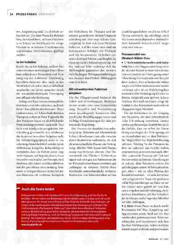 Vorschauseite 3: Belastungsprobe Krebs