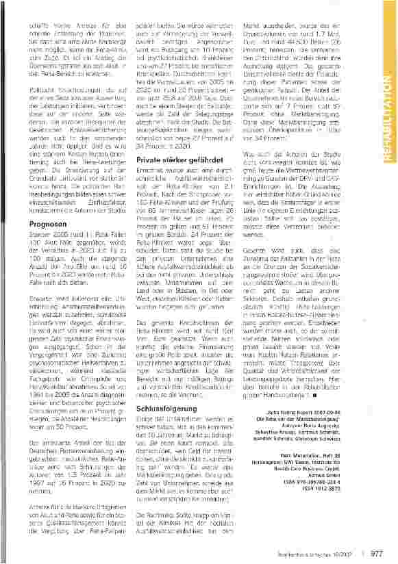 Vorschauseite 2: Reha in Turbulenzen
