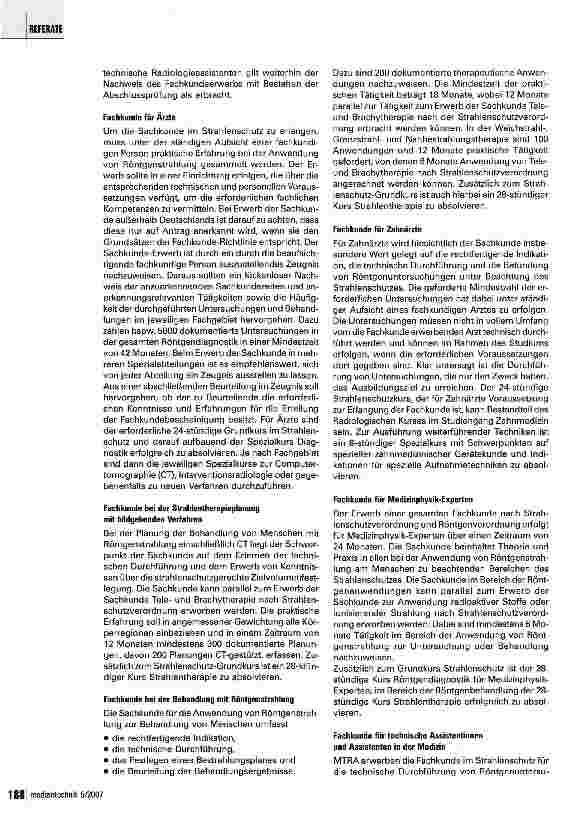Vorschauseite 2: Fachkunde-Anforderungen bei der Anwendung von Röntgenstrahlung