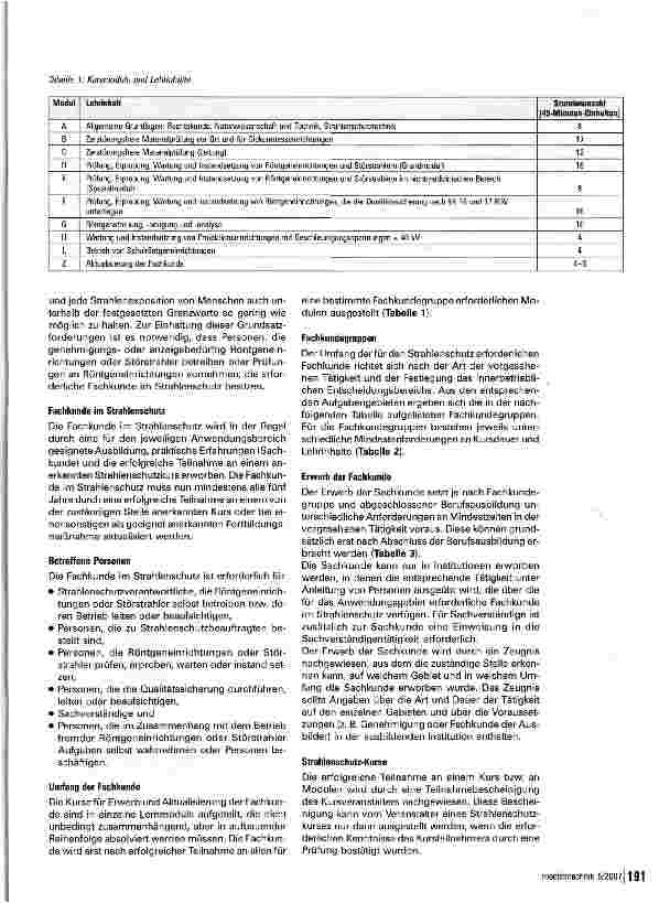Vorschauseite 5: Fachkunde-Anforderungen bei der Anwendung von Röntgenstrahlung