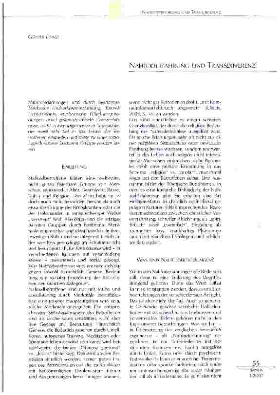 Vorschauseite 1: Nahtoderfahrung mit Transdifferenz