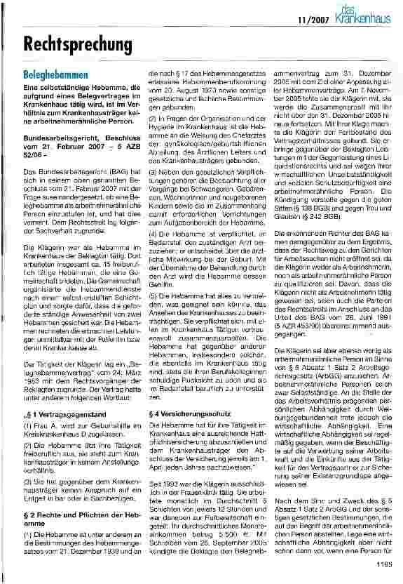 Vorschauseite 1: Rechtsprechung