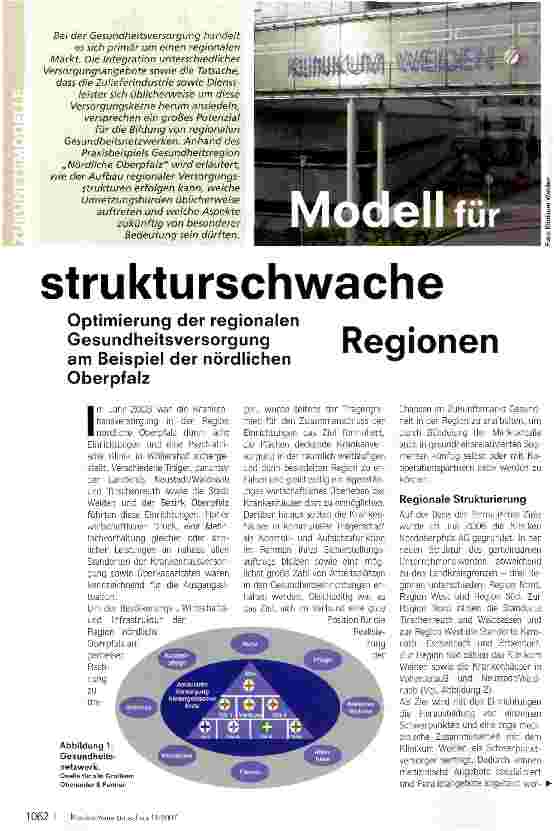 Vorschauseite 1: Modell für strukturschwache Regionen