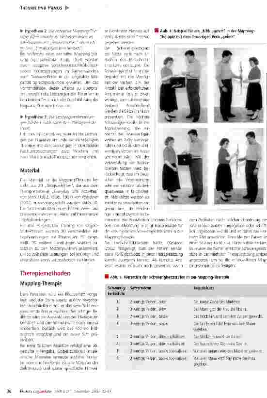 Vorschauseite 5: Mapping-Therapie und PC-gestütztes Training von Objekt-Verb-Phrasen - eine komparative Studie