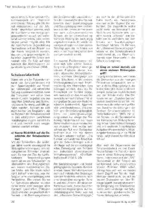 Vorschauseite 2: Der Bildungsaspekt im Arbeitsfeld Jugendhilfe und Schule
