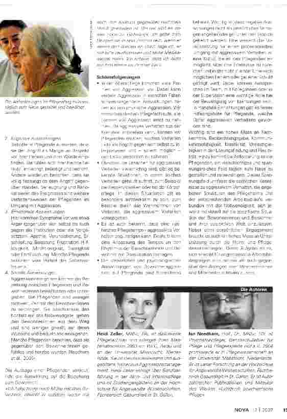Vorschauseite 3: Aggression als Belastung im Pflegeberuf