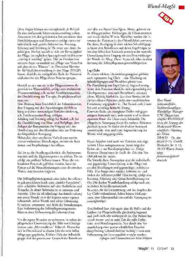 Vorschauseite 3: Selbstpflegemanagement von Patienten mit einer chronischen Wunde