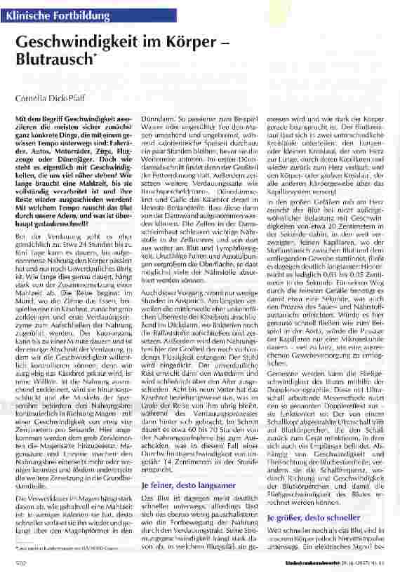 Vorschauseite 1: Geschwindigkeit im Körper -Blutrausch