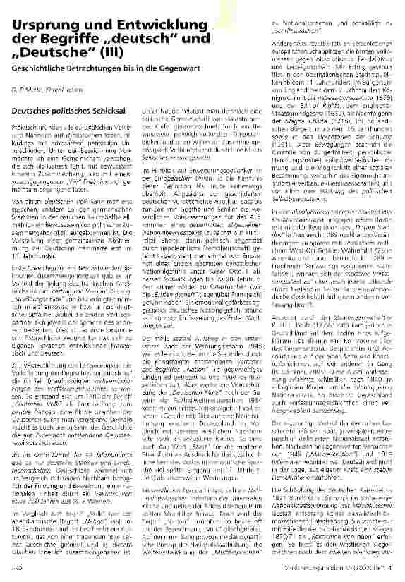 Vorschauseite 1: Ursprung und Entwicklung der Begriffe deutsch und Deutsche (III)