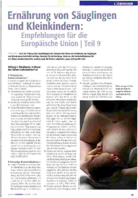 Vorschauseite 1: Ernährung von Säuglingen und Kleinkindern