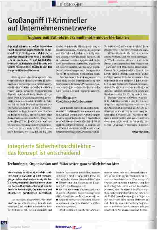 Vorschauseite 1: Großangriff IT-Krimineller auf Unternehmensnetzwerke