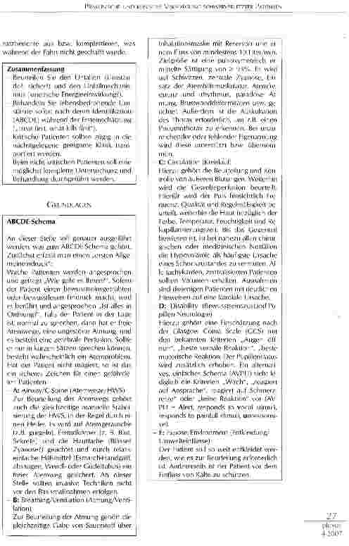 Vorschauseite 5: Präklinische und klinische Versorgung schwerverletzter Patienten aus Sicht von Rettungsassistenten und Anästhesiepflegepersonal
