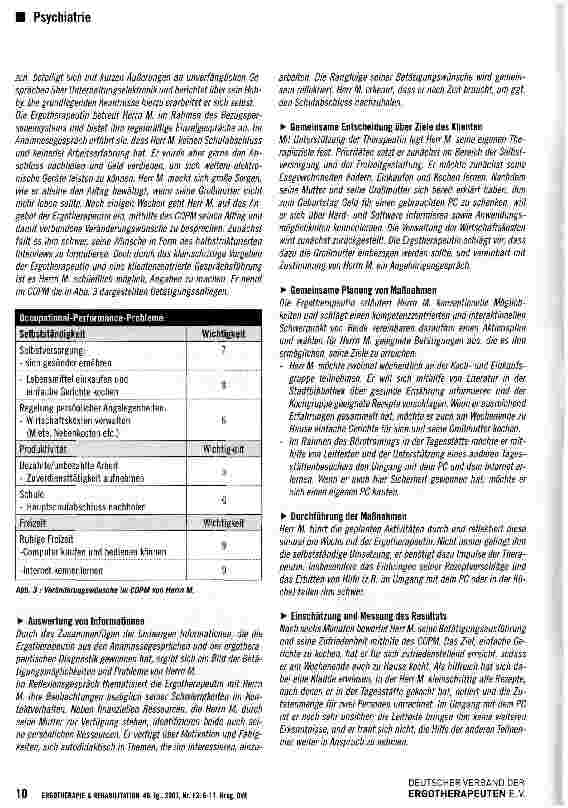 Vorschauseite 5: Wie kommt der Alltag in die Therapie?