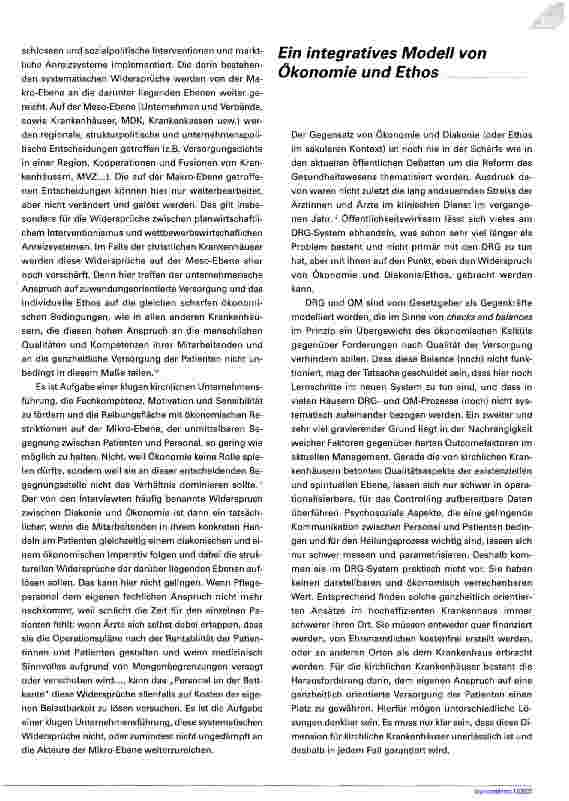 Vorschauseite 5: Diakonie und Ökonomie