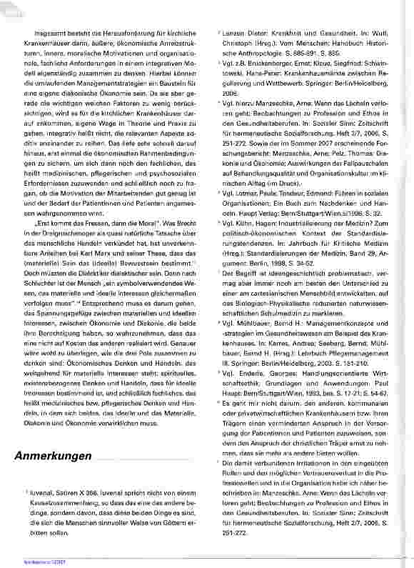 Vorschauseite 6: Diakonie und Ökonomie
