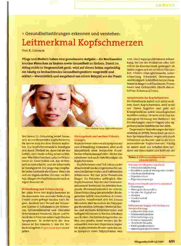 Vorschauseite 1: Leitmerkmal Kopfschmerzen