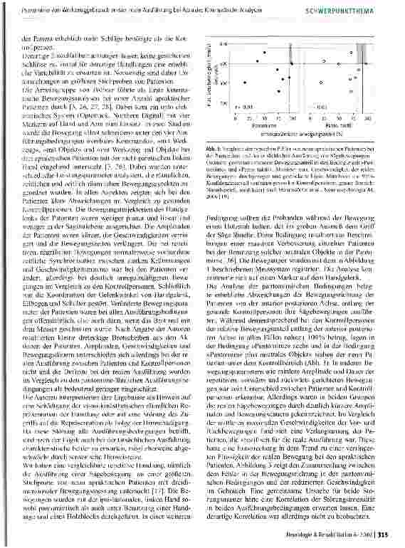 Vorschauseite 4: Pantomime von Werkzeuggebrauch versus reale Ausführung bei Apraxie: Kinematische Analysen