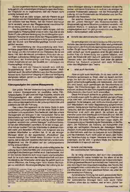 Vorschauseite 3: Unteres Management im Krankenhaus