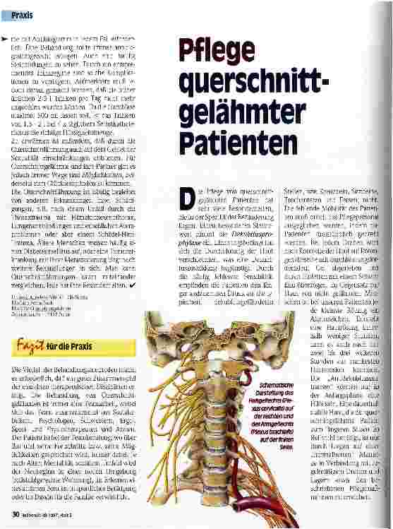 Vorschauseite 1: Pflege querschnittgelähmter Patienten