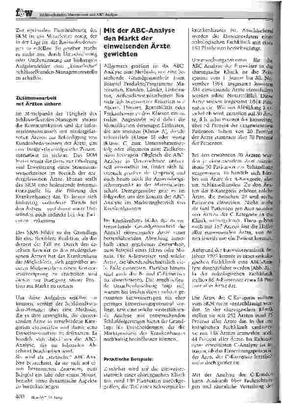 Vorschauseite 3: Schlüsselkunden-Management und ABC-Analyse Möglichkeit einer speziellen Kundenorientierung