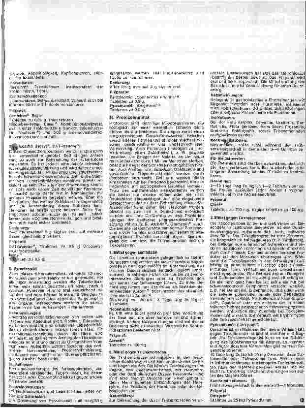 Vorschauseite 2: Kleine Arzneimittelkunde 22. Folge: Antibiotika und Chemotherapeutica (Fortsetzung)