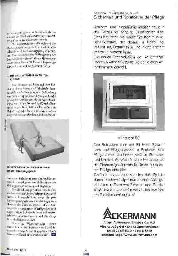 Vorschauseite 5: Mehr Technik für mehr Komfort Moderne Pflegebetten und Matratzen