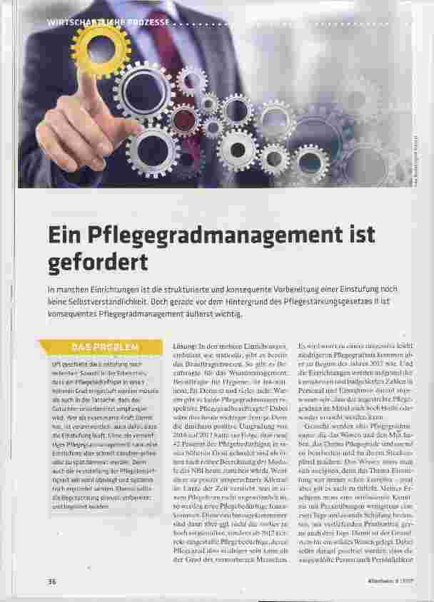 Vorschauseite 1: Ein Pflegegradmanagement ist gefordert