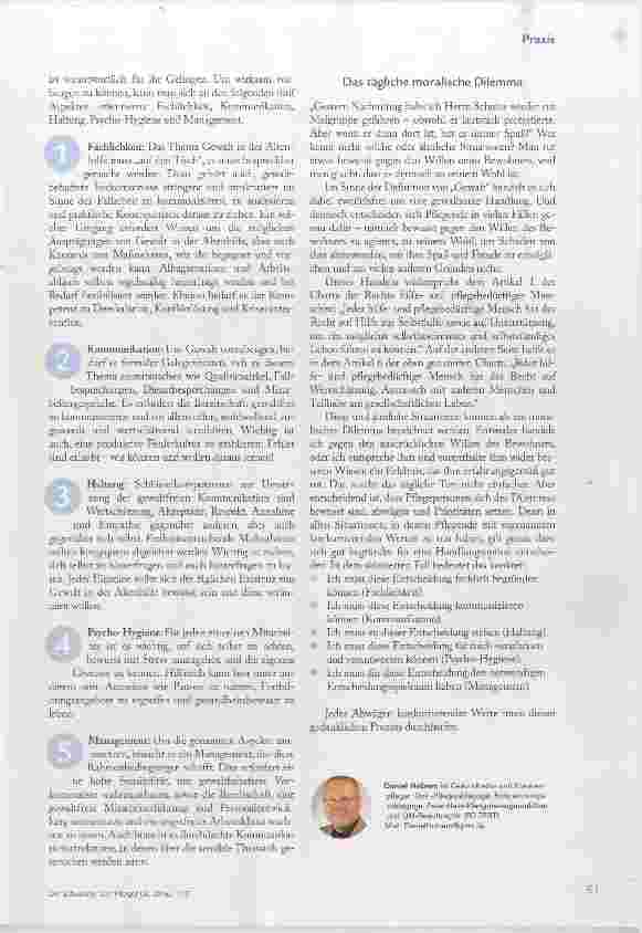 Vorschauseite 2: Gewaltfrei im Pflegeheim
