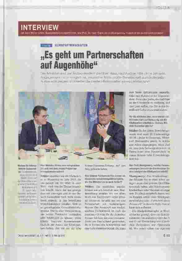 Vorschauseite 1: „Es geht um Partnerschaften auf Augenhöhe“