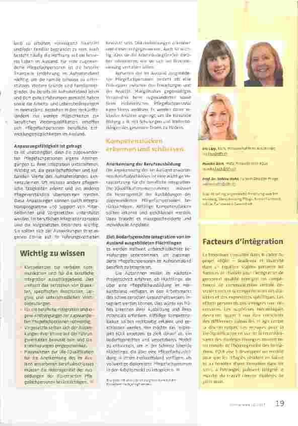 Vorschauseite 2: Zugewanderte Pflegefachpersonen integrieren