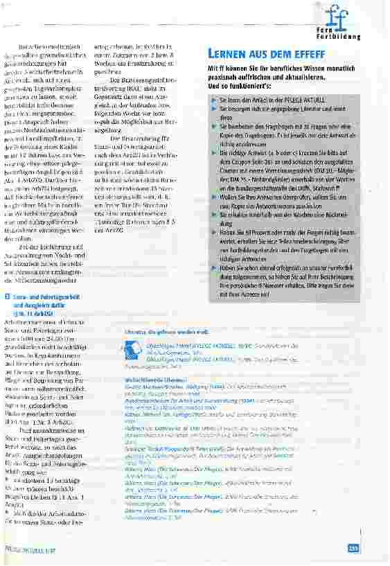 Vorschauseite 5: Regelungen zum Arbeitszeitgesetz (ArbZG) in Pflegeberufen