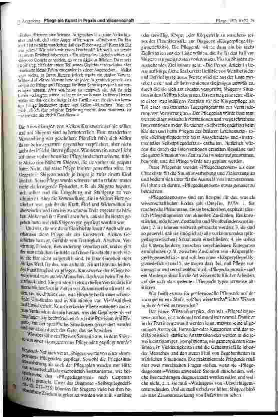 Vorschauseite 4: Pflege als Kunst in Praxis und Wissenschaft