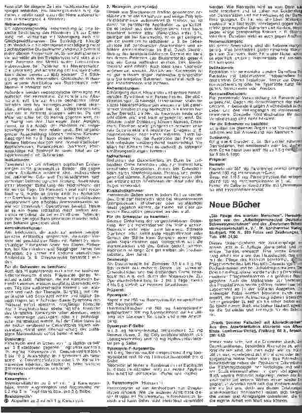 Vorschauseite 3: Kleine Arzneimittelkunde für die Schwester 19. Folge: Antibiotica und Chemotherapeutica (Fortsetzung)