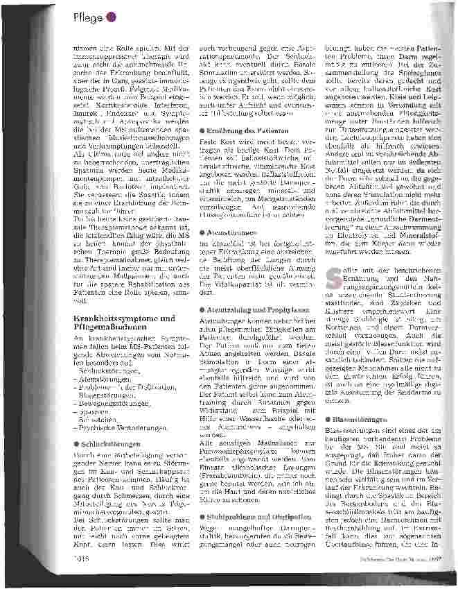 Vorschauseite 2: Pflege eines Patienten mit Multipler Sklerose