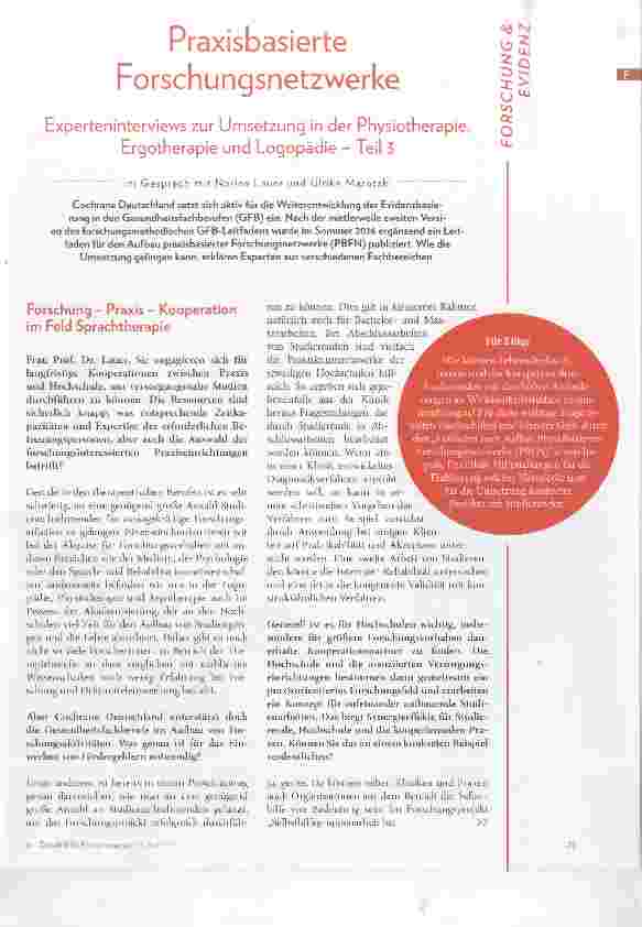 Vorschauseite 2: Praxisbasierte Forschungsnetzwerke
