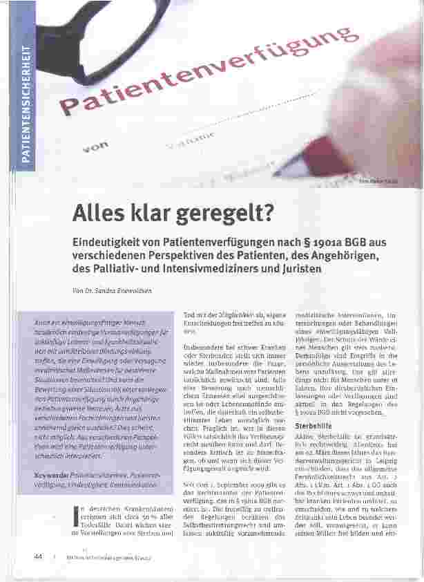 Vorschauseite 1: Alles klar geregelt?