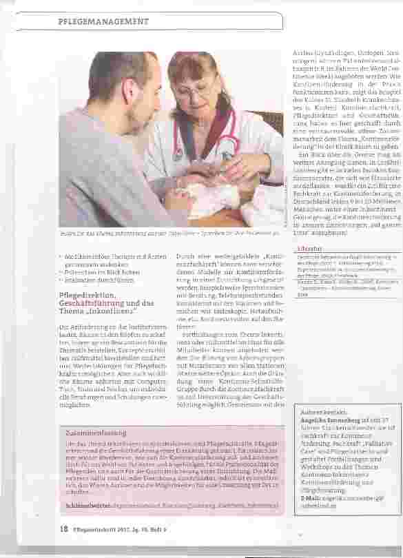 Vorschauseite 2: Kontinenzförderung in der Klinik Anspruch und Wirklichkeit