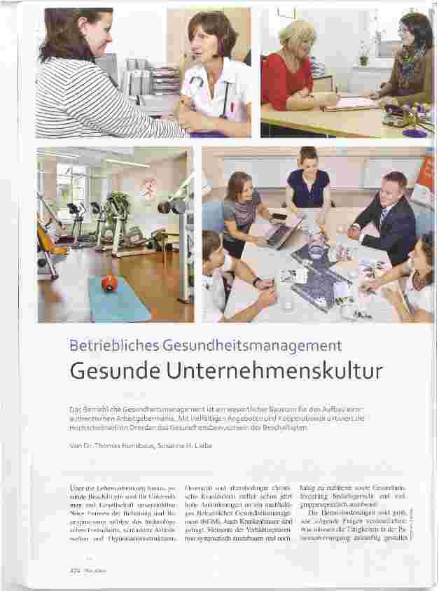 Vorschauseite 1: Betriebliches Gesundheitsmanagement Gesunde Unternehmenskultur