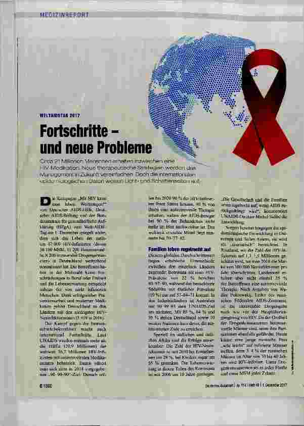 Vorschauseite 1: Fortschritte und neue Probleme