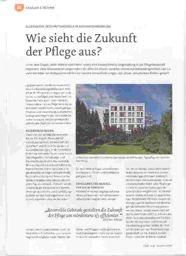 Vorschauseite 1: Wie sieht die Zukunft der Pflege aus?