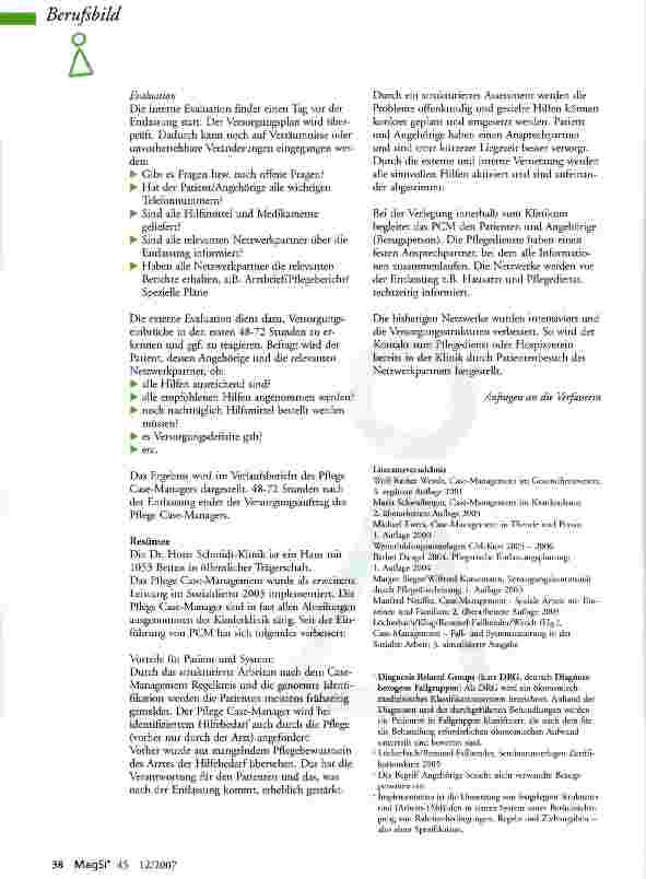 Vorschauseite 4: Pflege Case-Management