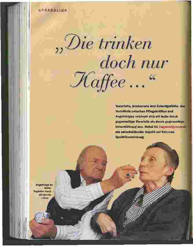 Vorschauseite 1: Die trinken doch nur Kaffee ... Angehörige