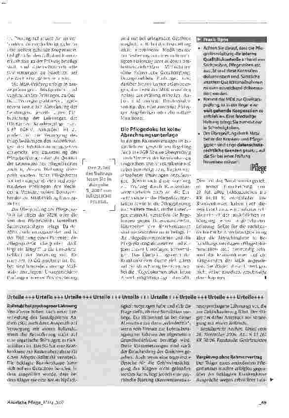 Vorschauseite 2: Weitgehend kooperieren - Die MDK-Qualitätsprüfung aus juristischer Sicht-Teil 1