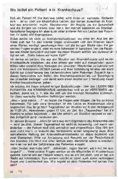 Vorschauseite 1: Wo leidet ein Patient am Krankenhaus