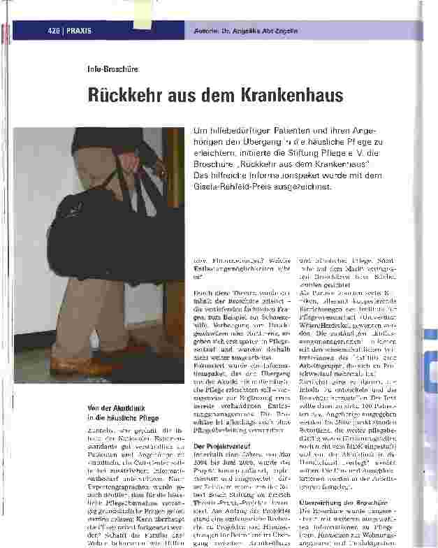 Vorschauseite 1: Rückkehr aus dem Krankenhaus