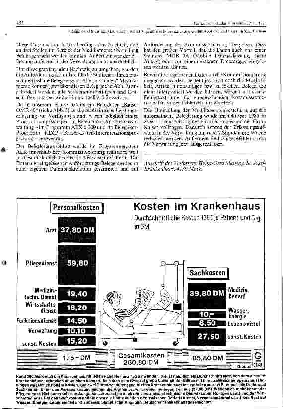Vorschauseite 5: ALK 6 000 - Ein EDV-gestütztes Informationssystem für Apotheke und Lager im Krankenhaus